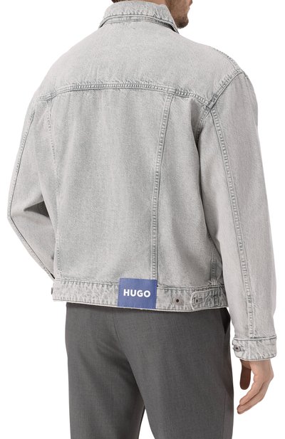 Джинсовая куртка HUGO BLUE светло-голубого цвета по цене 22450 руб., арт. 50534538, фото 4 Джинсовая куртка HUGO BLUE, арт. 50534538, фото 4