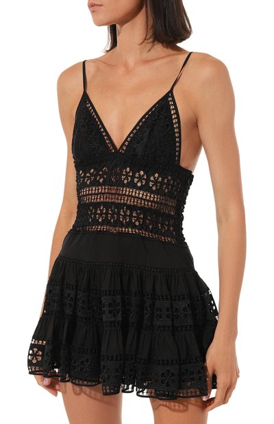 Хлопковое платье CHARO RUIZ IBIZA черного цвета по цене 59950 руб., арт. 231600, фото 3 Хлопковое платье CHARO RUIZ IBIZA, арт. 231600, фото 3