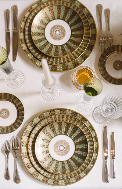 Тарелка для хлеба и масла eventail vert BERNARDAUD зеленого цвета по цене 39100 руб., арт. 1848/21460, фото 2 Тарелка для хлеба и масла eventail vert BERNARDAUD, арт. 1848/21460, фото 2