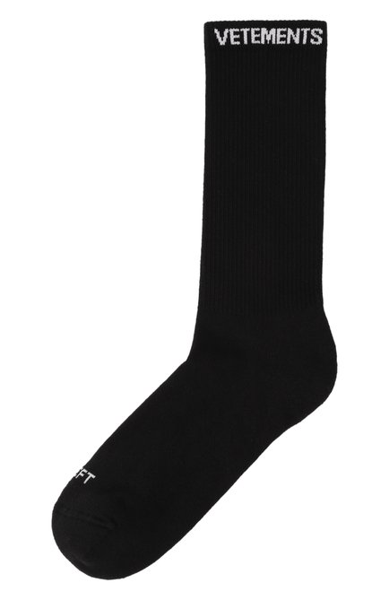 Мужские хлопковые носки VETEMENTS черного цвета, арт. UA66S0100B | Фото 1 (Нос: Не проставлено; Материал сплава: Проставлено)