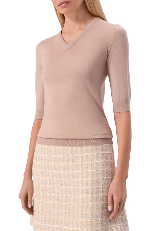 Пуловер из кашемира и шелка MVST M26.CSW.K413/JAIPUR Розовый  M26.CSW.K413/JAIPUR Фото 3