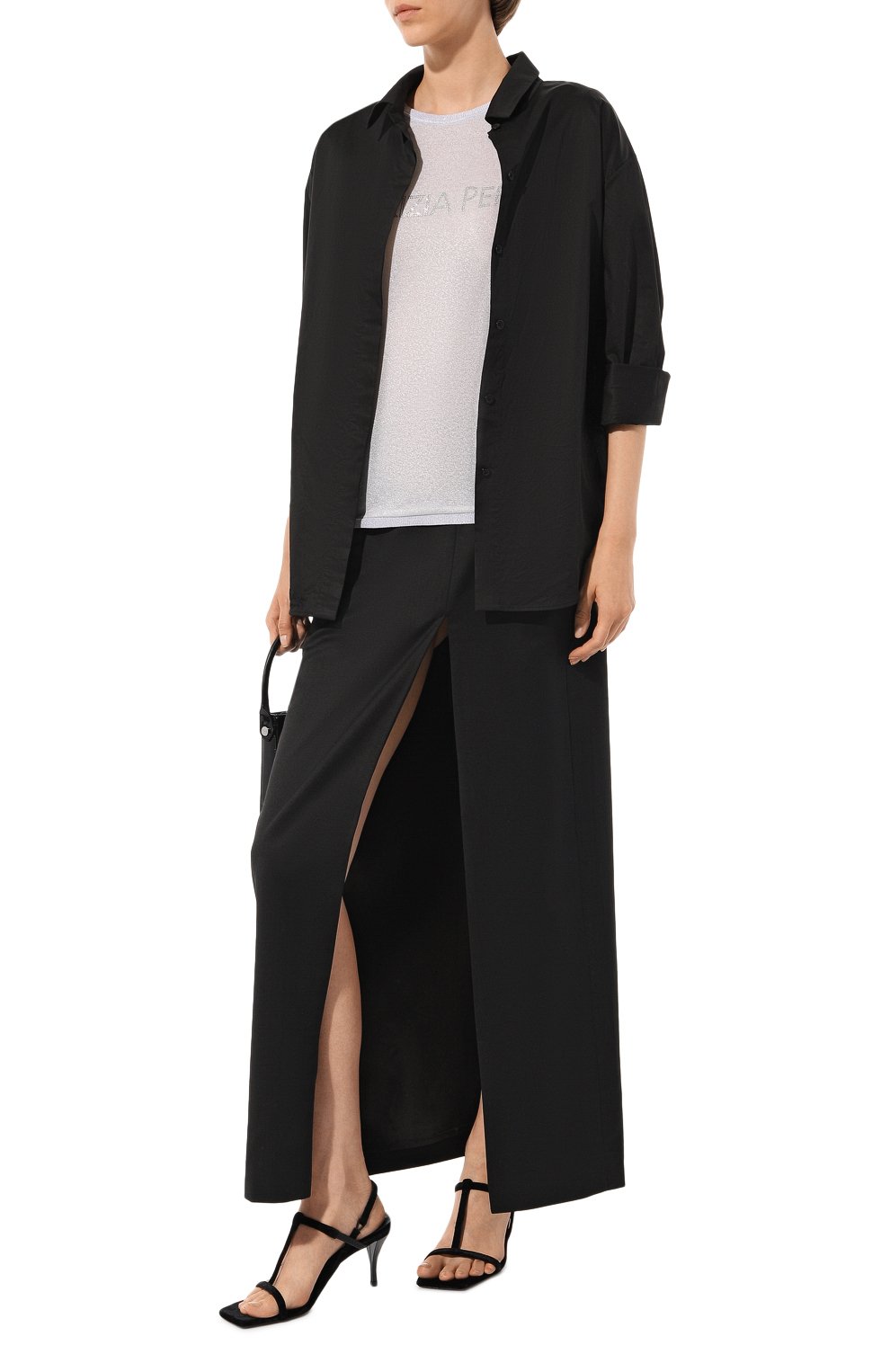 Футболка PATRIZIA PEPE серого цвета по цене 18200 руб., арт. 8K0159_K128, фото 2 Футболка PATRIZIA PEPE, арт. 8K0159_K128, фото 2