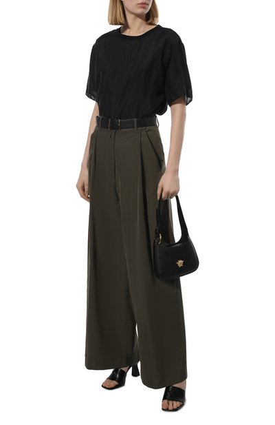 Брюки DRIES VAN NOTEN хаки цвета по цене 54950 руб., арт. 221-030942-4027, фото 2 Брюки DRIES VAN NOTEN, арт. 221-030942-4027, фото 2