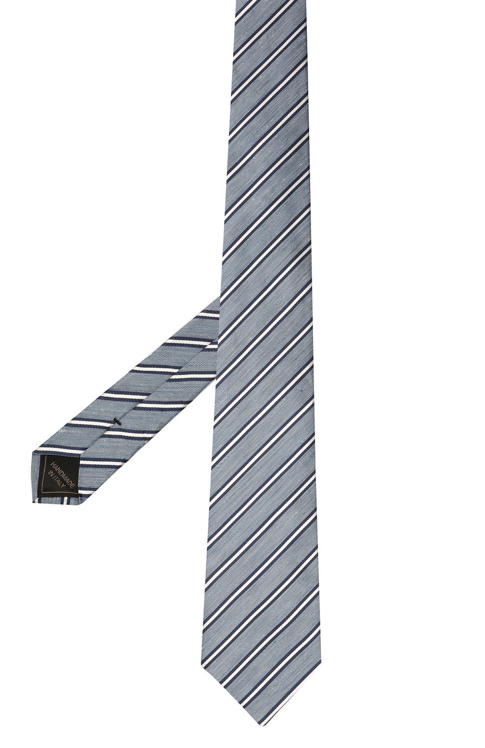 Галстук из шелка и льна BRIONI серо-голубого цвета по цене 25950 руб., арт. 062I00/P041B, фото 2 Галстук из шелка и льна BRIONI, арт. 062I00/P041B, фото 2