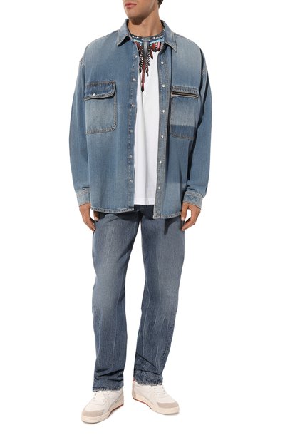 Хлопковая футболка MARCELO BURLON сиреневого цвета по цене 33100 руб., арт. CMAA018S23JER0020125, фото 2 Хлопковая футболка MARCELO BURLON, арт. CMAA018S23JER0020125, фото 2