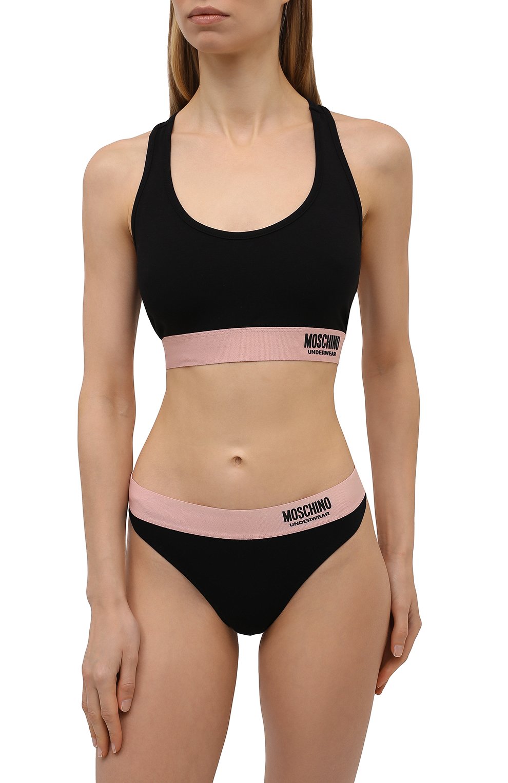 Трусы-стринги MOSCHINO черного цвета по цене 6220 руб., арт. A4710/9003, фото 2 Трусы-стринги MOSCHINO, арт. A4710/9003, фото 2