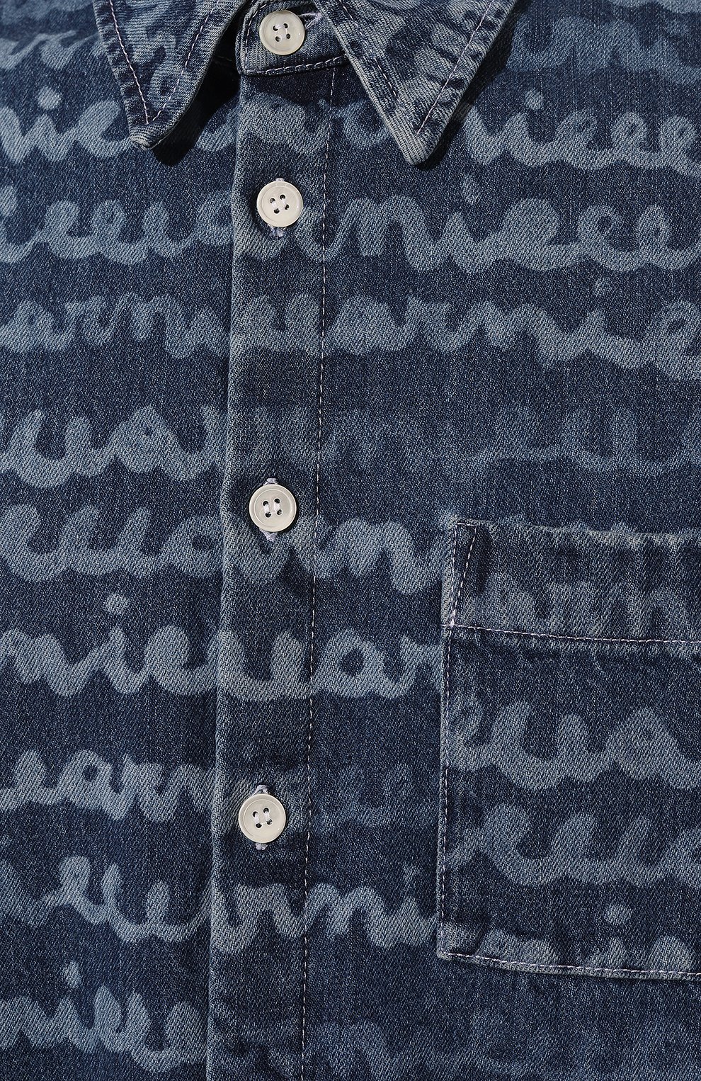 Джинсовая рубашка MARNI синего цвета по цене 92350 руб., арт. CUJU0061A0/USCU90, фото 5 Джинсовая рубашка MARNI, арт. CUJU0061A0/USCU90, фото 5