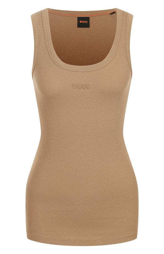 Хлопковая майка BOSS Orange 50504245 Бежевый 50504245