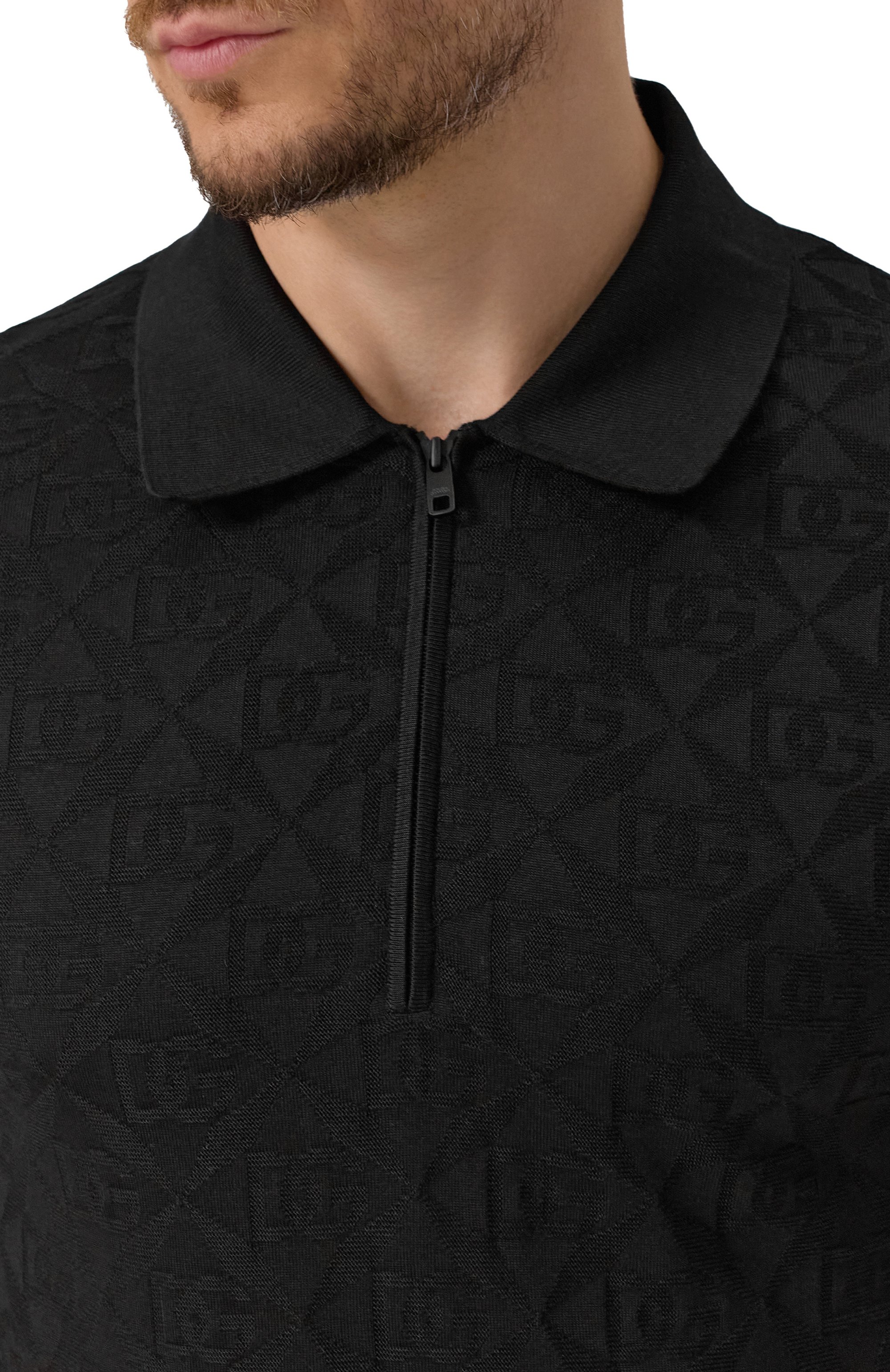 Шелковое поло DOLCE & GABBANA черного цвета по цене 175500 руб., арт. GXZ79T/JBSM4, фото 5 Шелковое поло DOLCE & GABBANA, арт. GXZ79T/JBSM4, фото 5