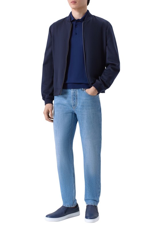 Кожаные слипоны Stefano Ricci UF50_G2320/VD Синий  UF50_G2320/VD Фото 2