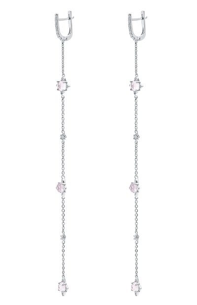 Серьги-цепочки the rose с кварцем MOONKA, арт. tr-her-qrz, фото 3