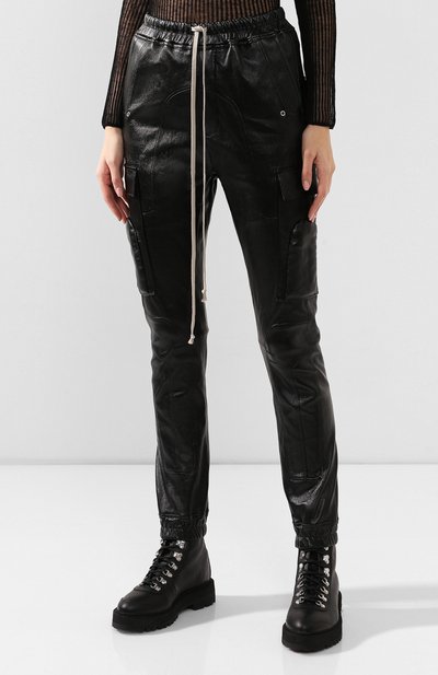 Брюки RICK OWENS черного цвета по цене 153000 руб., арт. R019F5361/LS, фото 3 Брюки RICK OWENS, арт. R019F5361/LS, фото 3