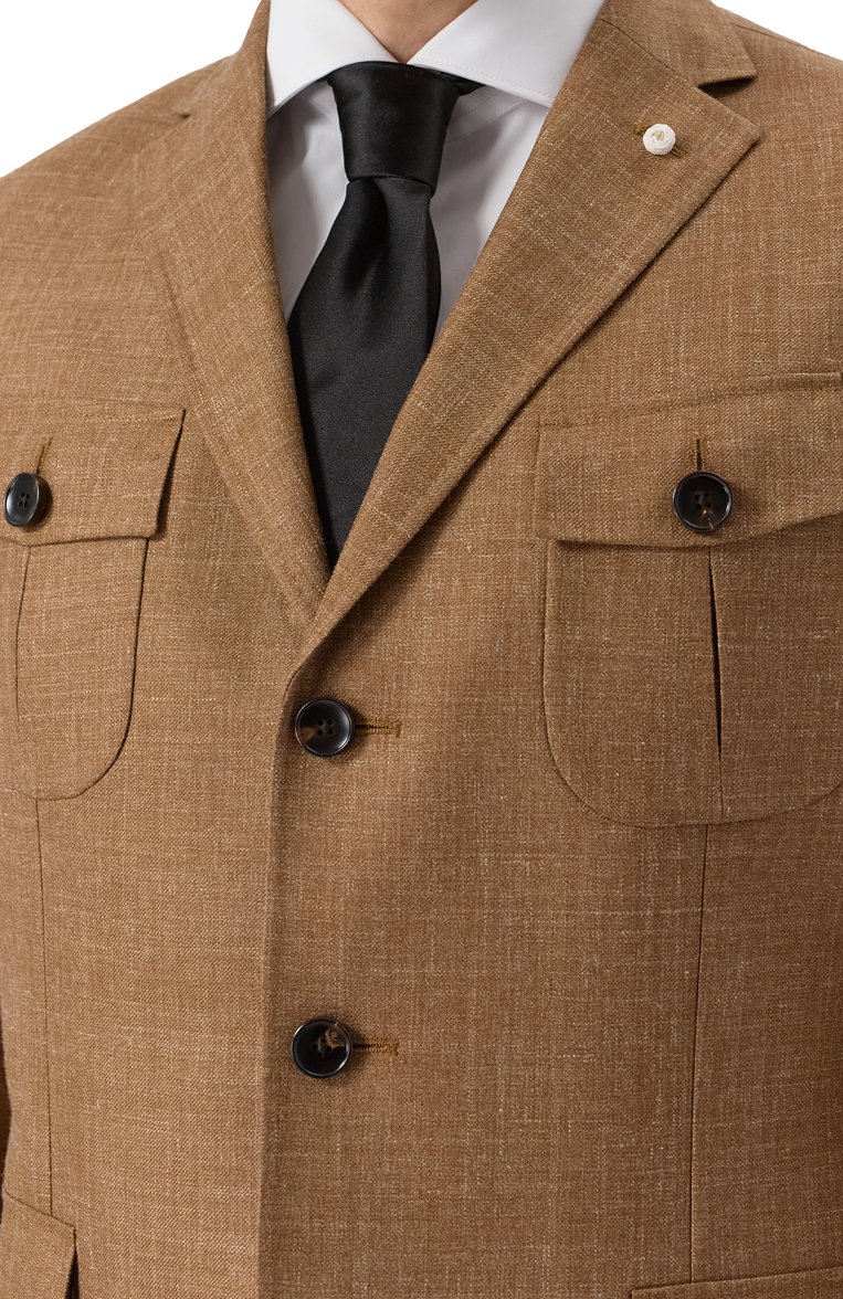 Пиджак из шерсти и шелка LUIGI BIANCHI, арт. 2564/52003, фото 7