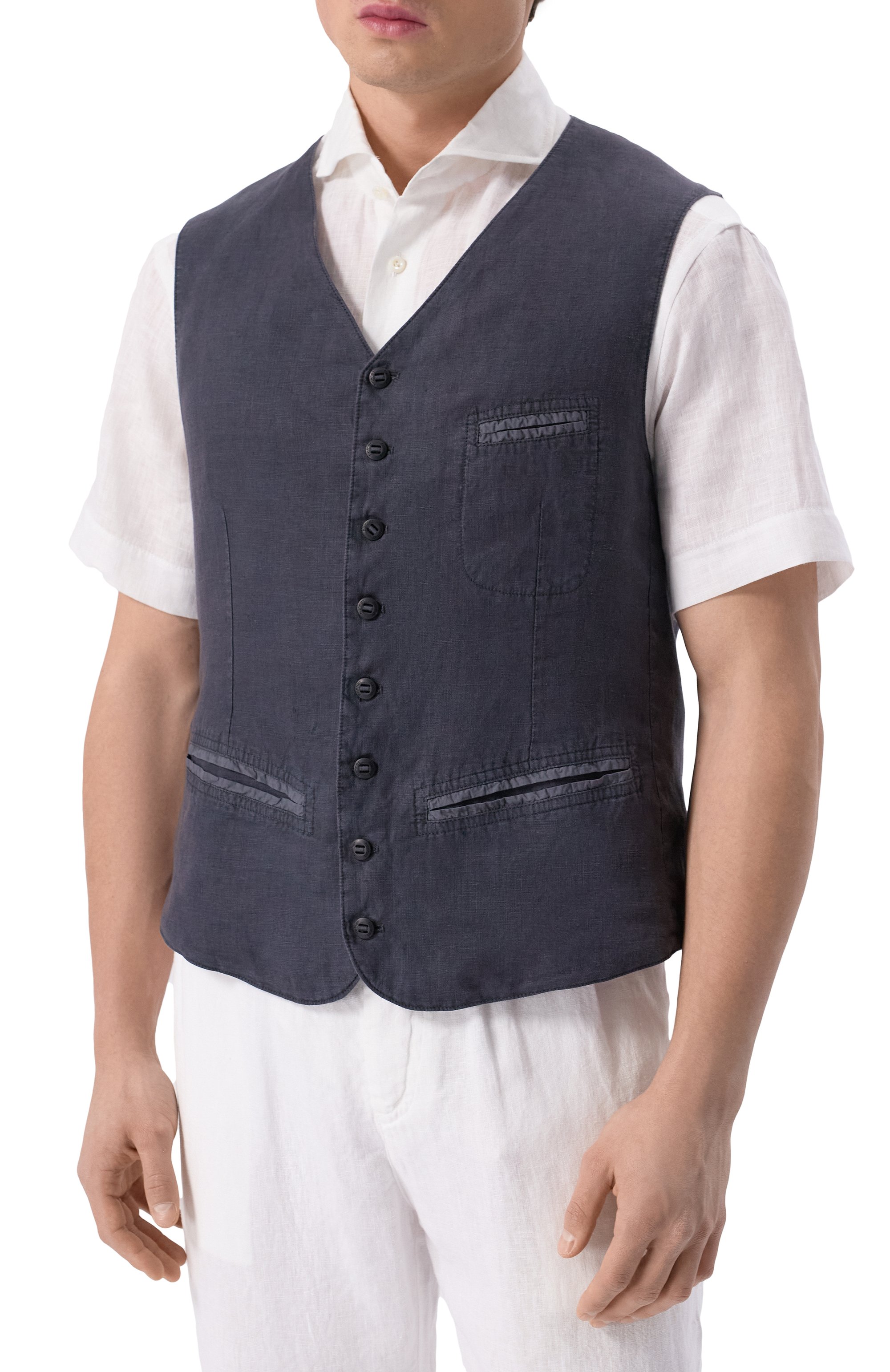 Льняной жилет HANNES ROETHER, арт. BE26VER.601/, фото 3