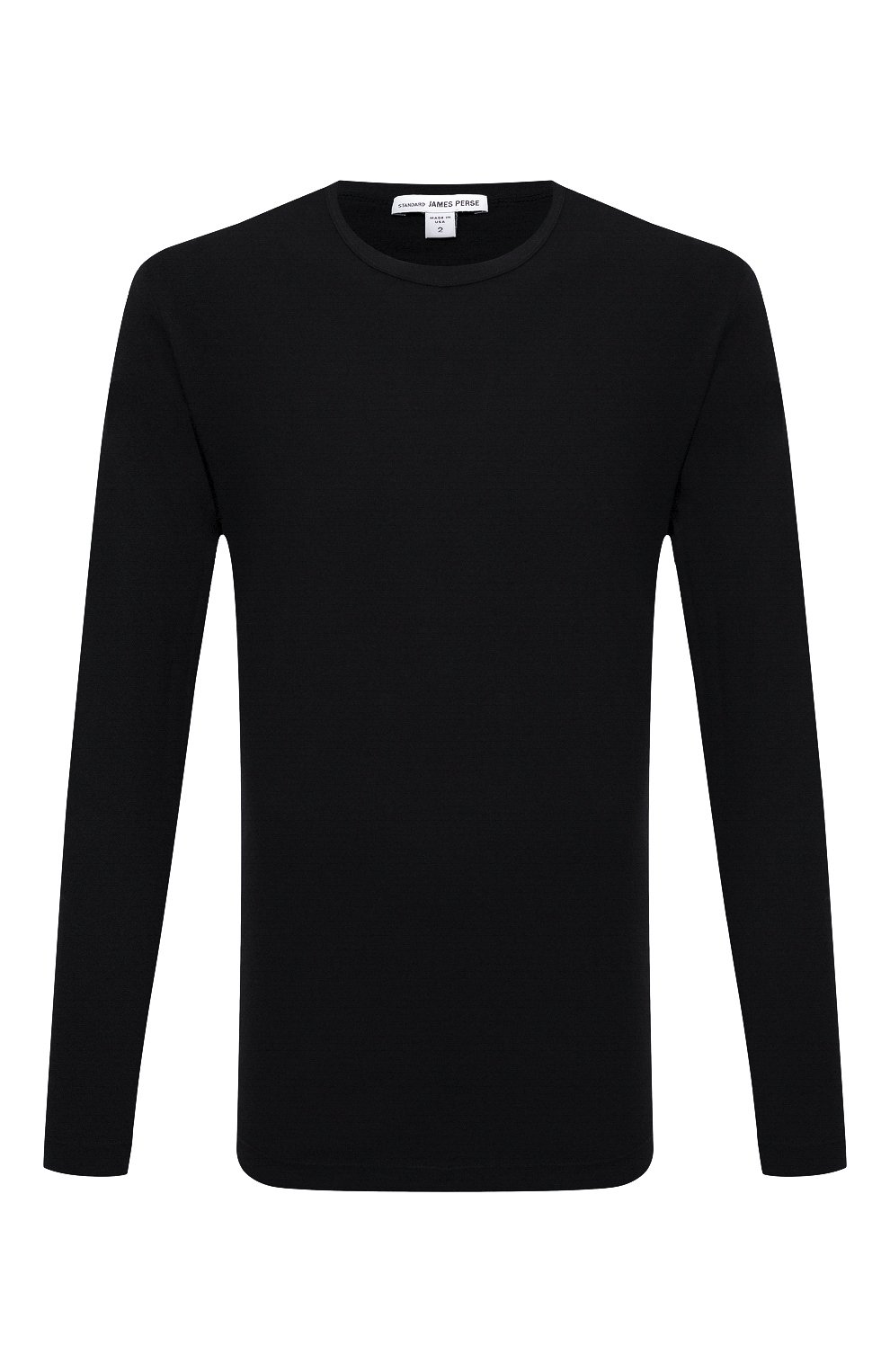 Хлопковый лонгслив JAMES PERSE черного цвета по цене 19200 руб., арт. MLJ3351, фото 1 Хлопковый лонгслив JAMES PERSE, арт. MLJ3351, фото 1