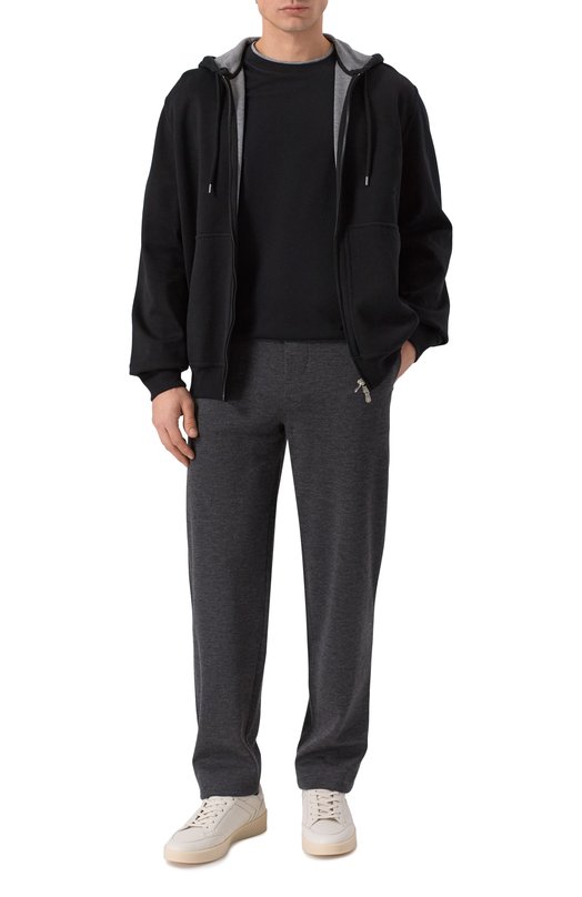 Брюки из шелка и кашемира Andrea Campagna PANT/15038 Серый  PANT/15038 Фото 2