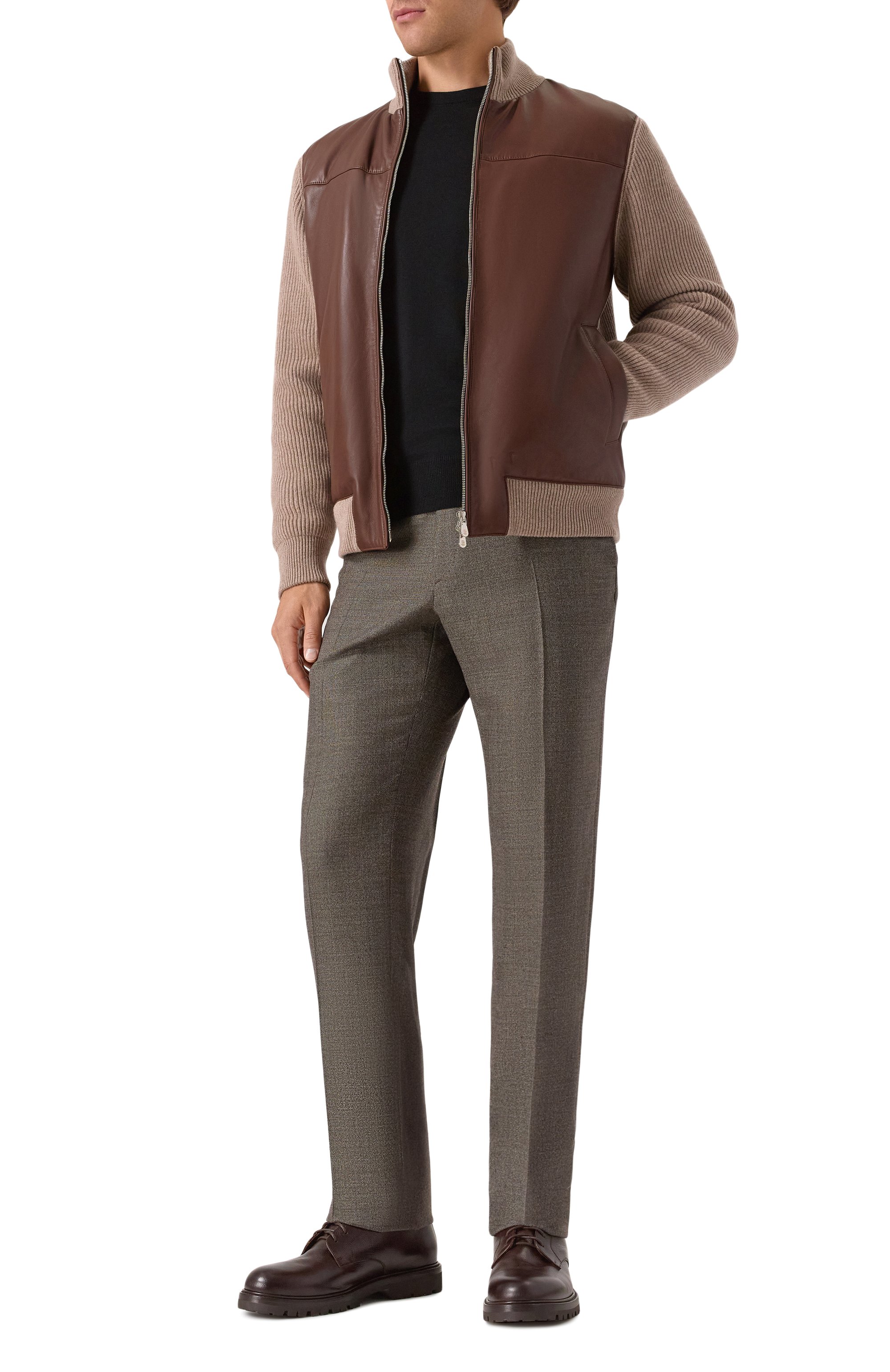 Комбинированный кардиган BRUNELLO CUCINELLI, арт. MPWIN2059, фото 2