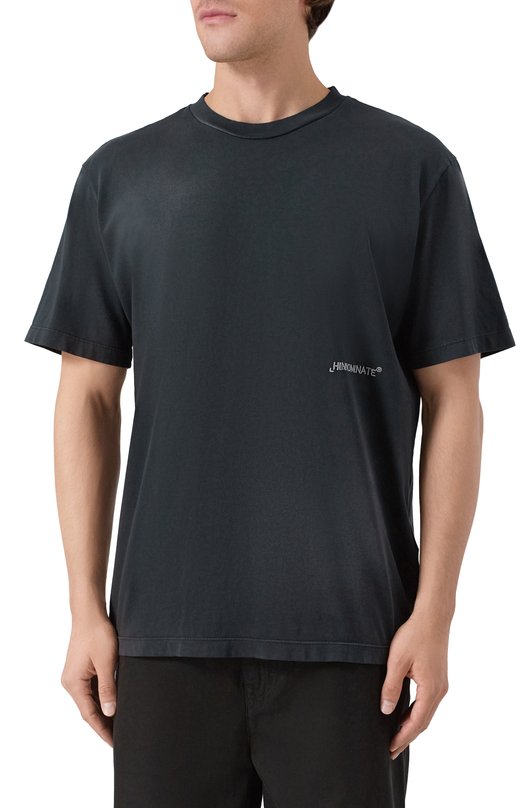 Хлопковая футболка HINNOMINATE HMABM01392 Чёрный  HMABM01392 Фото 3