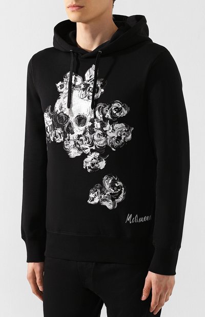 Хлопковое худи ALEXANDER MCQUEEN, арт. 575473/QNZ79, фото 3