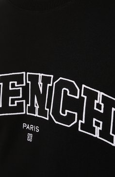 Мужской хлопковый свитшот GIVENCHY черного цвета, арт. BMJ0H63Y78 | Фото 5 (Рукава: Длинные; Региональные ограничения белый список (Axapta Mercury): Не проставлено; Длина (для топов): Стандартные; Принт: С принтом; Мужское Кросс-КТ: свитшот-одежда; Материал сплава: Проставлено; Нос: Не проставлено; Материал внешний: Хлопок; Драгоценные камни: Проставлено; Стили: Кэжуэл)