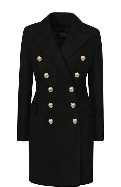 Женское двубортное пальто из смеси шерсти и кашемира BALMAIN, арт. 142400/W006