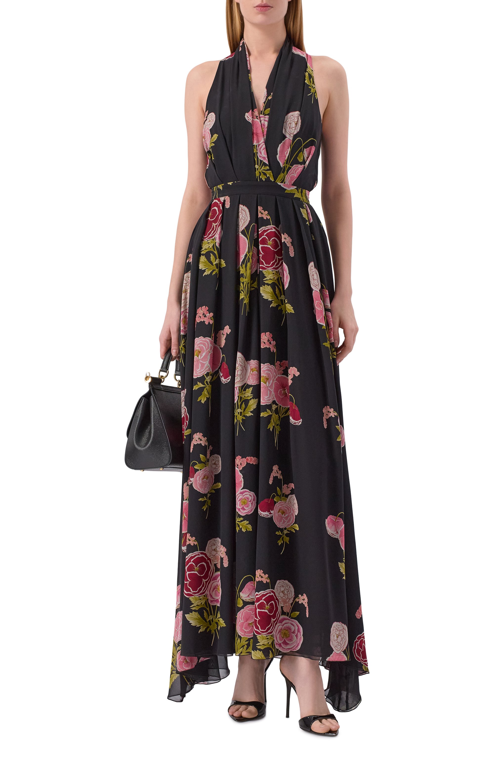 Шелковое платье GIAMBATTISTA VALLI черного цвета по цене 699500 руб., арт. 26SSRVCA5016/30PRI, фото 2 Шелковое платье GIAMBATTISTA VALLI, арт. 26SSRVCA5016/30PRI, фото 2