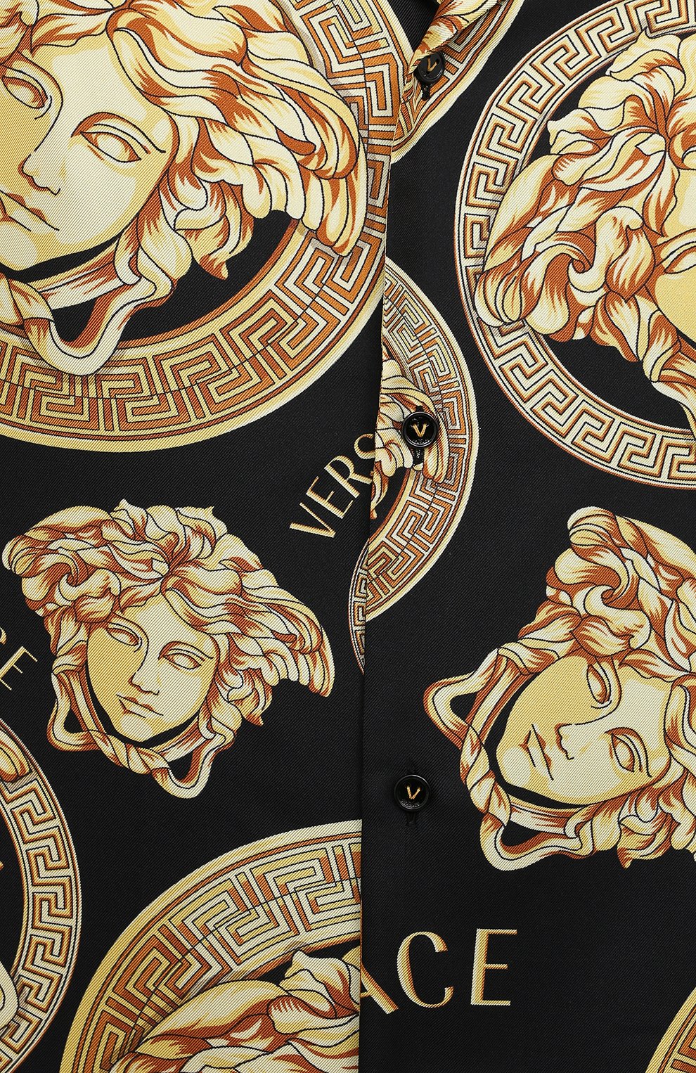 Шелковая сорочка VERSACE золотого цвета по цене 163000 руб., арт. AUU05060/1F00596, фото 5 Шелковая сорочка VERSACE, арт. AUU05060/1F00596, фото 5