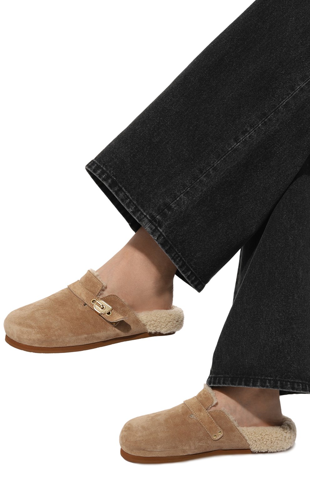 Замшевые сабо vasilitsa ANCIENT GREEK SANDALS, арт. VASILITSA/CR0STA & SHEEPSKIN, фото 3