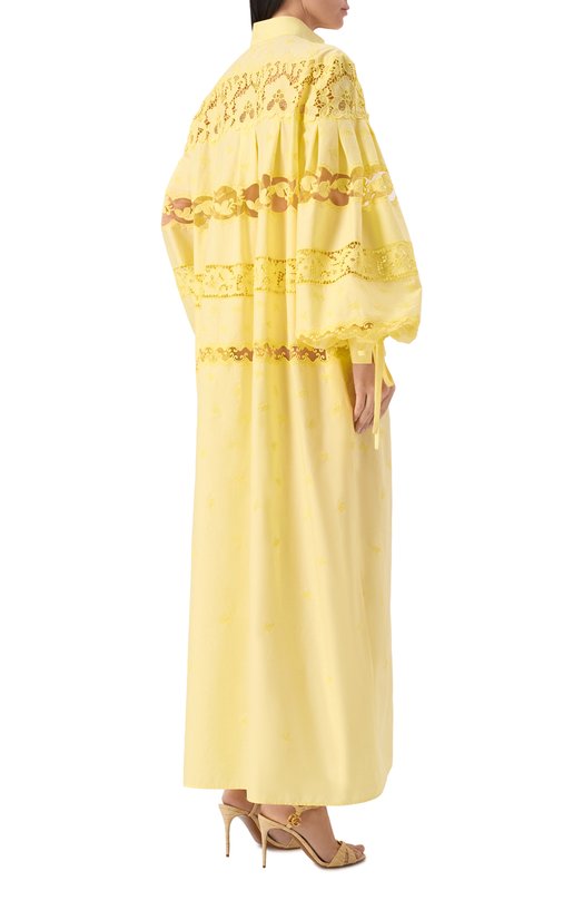 Хлопковое платье Zuhair Murad RDR26339/P0C0007 Жёлтый  RDR26339/P0C0007 Фото 4