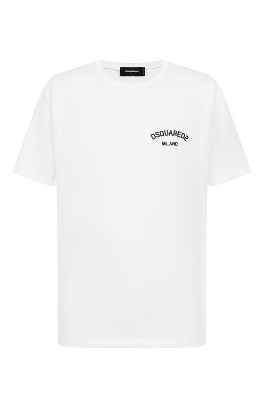 Хлопковая футболка Dsquared2 S74GD1477/D20020 Белый S74GD1477/D20020