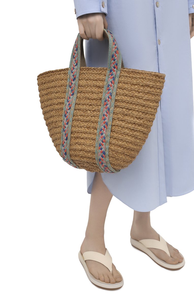 Женская сумка bondi medium SANS-ARCIDET бежевого цвета, арт. B0NDI BAG S21/M | Фото 2 (Размер: medium; Нос: Не проставлено; Материал: Рафия)