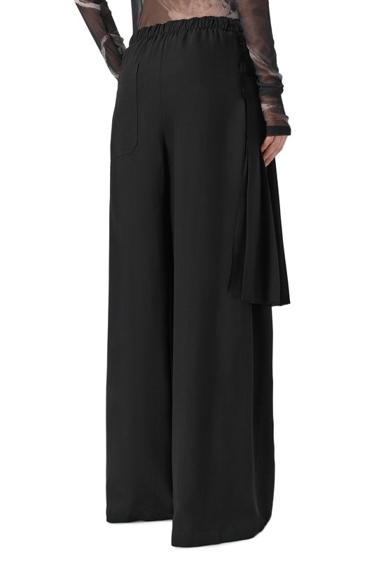 Брюки из вискозы и шерсти Ann Demeulemeester B0013605/FA556 Чёрный  B0013605/FA556 Фото 4