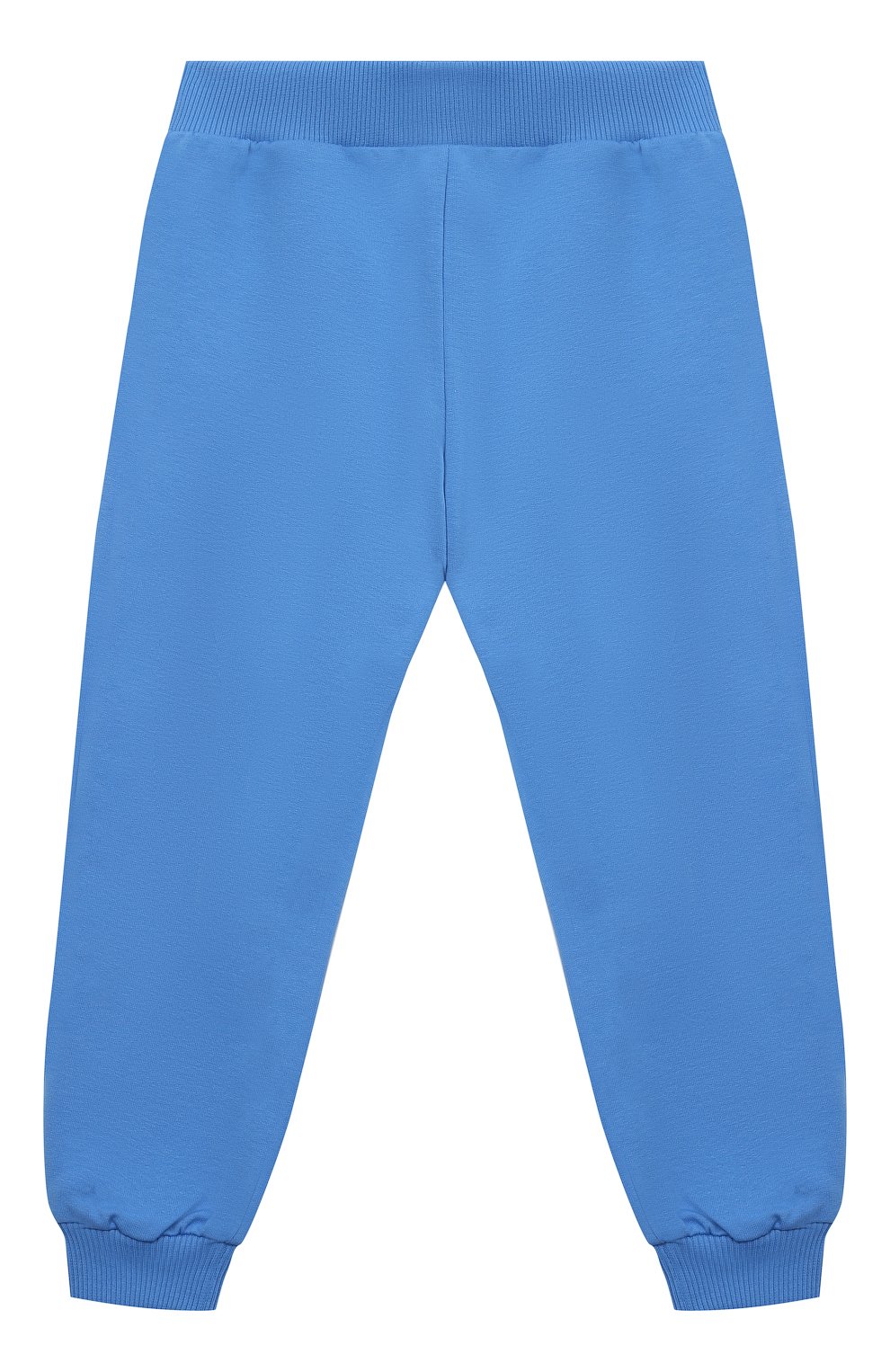 Хлопковые джоггеры MOSCHINO синего цвета по цене 8710 руб., арт. HMP03L/LDA27/4A-8A, фото 2 Хлопковые джоггеры MOSCHINO, арт. HMP03L/LDA27/4A-8A, фото 2