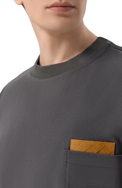 Хлопковая футболка BOTTEGA VENETA, арт. 838924/V4N50, фото 5