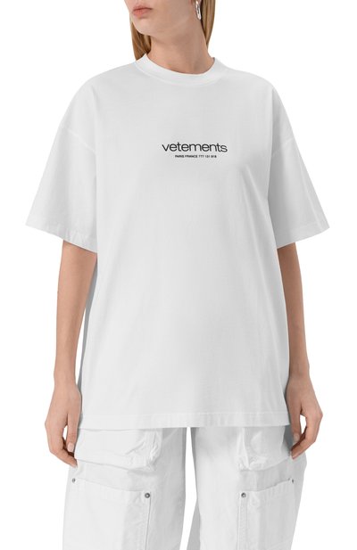 Хлопковая футболка VETEMENTS, арт. UE64TR150W, фото 3