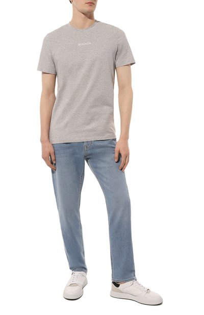 Хлопковая футболка BOGNER светло-серого цвета по цене 11600 руб., арт. 58446604, фото 2 Хлопковая футболка BOGNER, арт. 58446604, фото 2