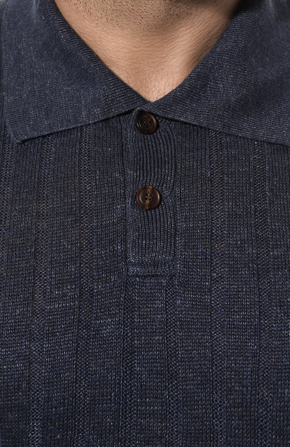 Поло изо льна и хлопка BRUNELLO CUCINELLI, арт. M2L70B2256, фото 5