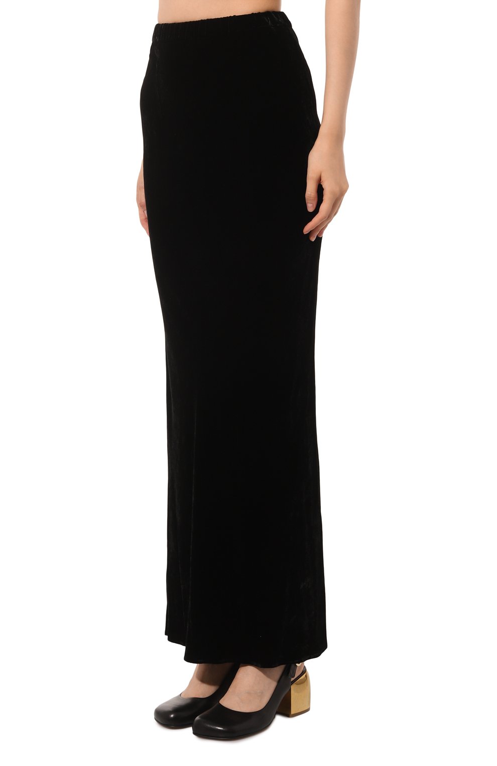 Бархатная юбка ANTONELLI FIRENZE черного цвета по цене 79950 руб., арт. K9217/716P, фото 3 Бархатная юбка ANTONELLI FIRENZE, арт. K9217/716P, фото 3