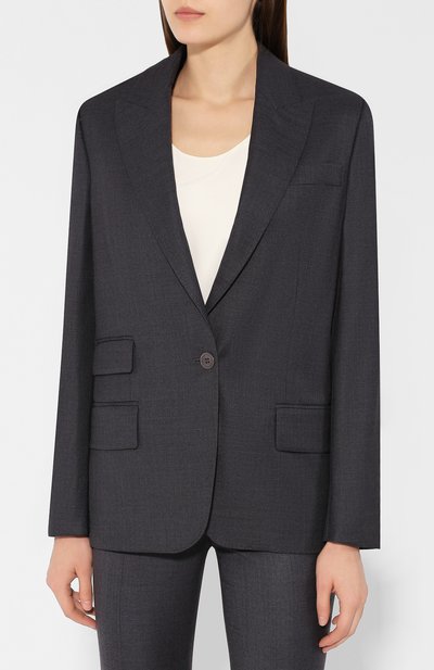 Шерстяной жакет STELLA MCCARTNEY темно-серого цвета по цене 134000 руб., арт. 567071/SGB07, фото 3 Шерстяной жакет STELLA MCCARTNEY, арт. 567071/SGB07, фото 3