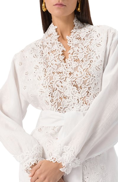 Льняная блузка ERMANNO SCERVINO, арт. D464Q300NZR, фото 5