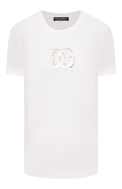 Женская хлопковая футболка DOLCE & GABBANA, арт. F8N08Z/GDDMB