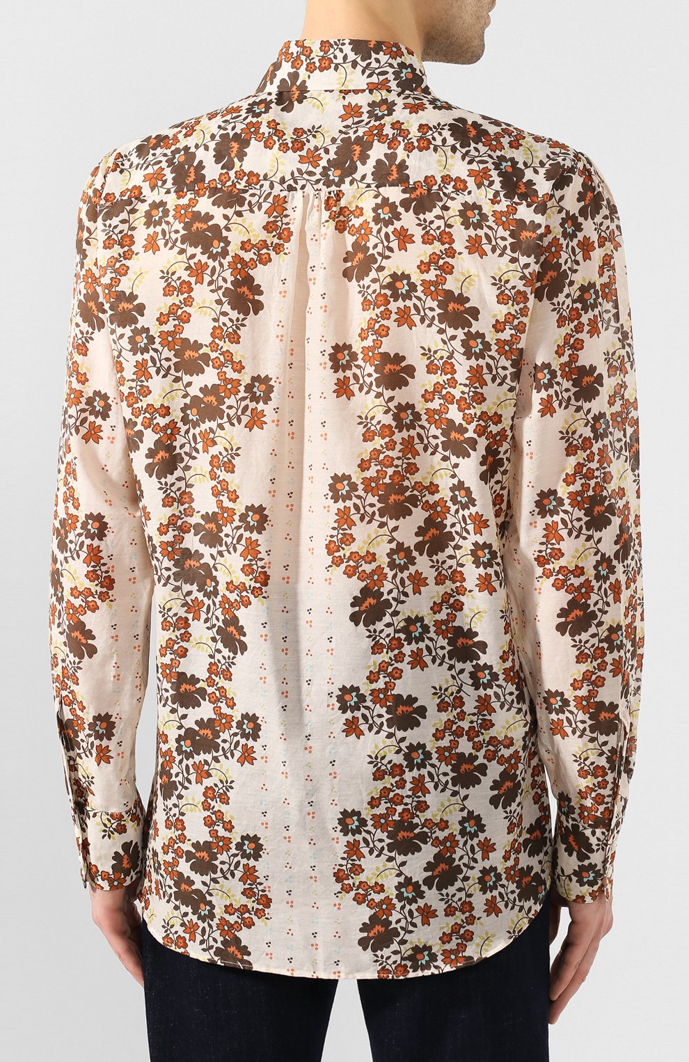 Рубашка из смеси хлопка и шелка DSQUARED2 бежевого цвета по цене 56650 руб., арт. S74DM0403/S52494, фото 4 Рубашка из смеси хлопка и шелка DSQUARED2, арт. S74DM0403/S52494, фото 4