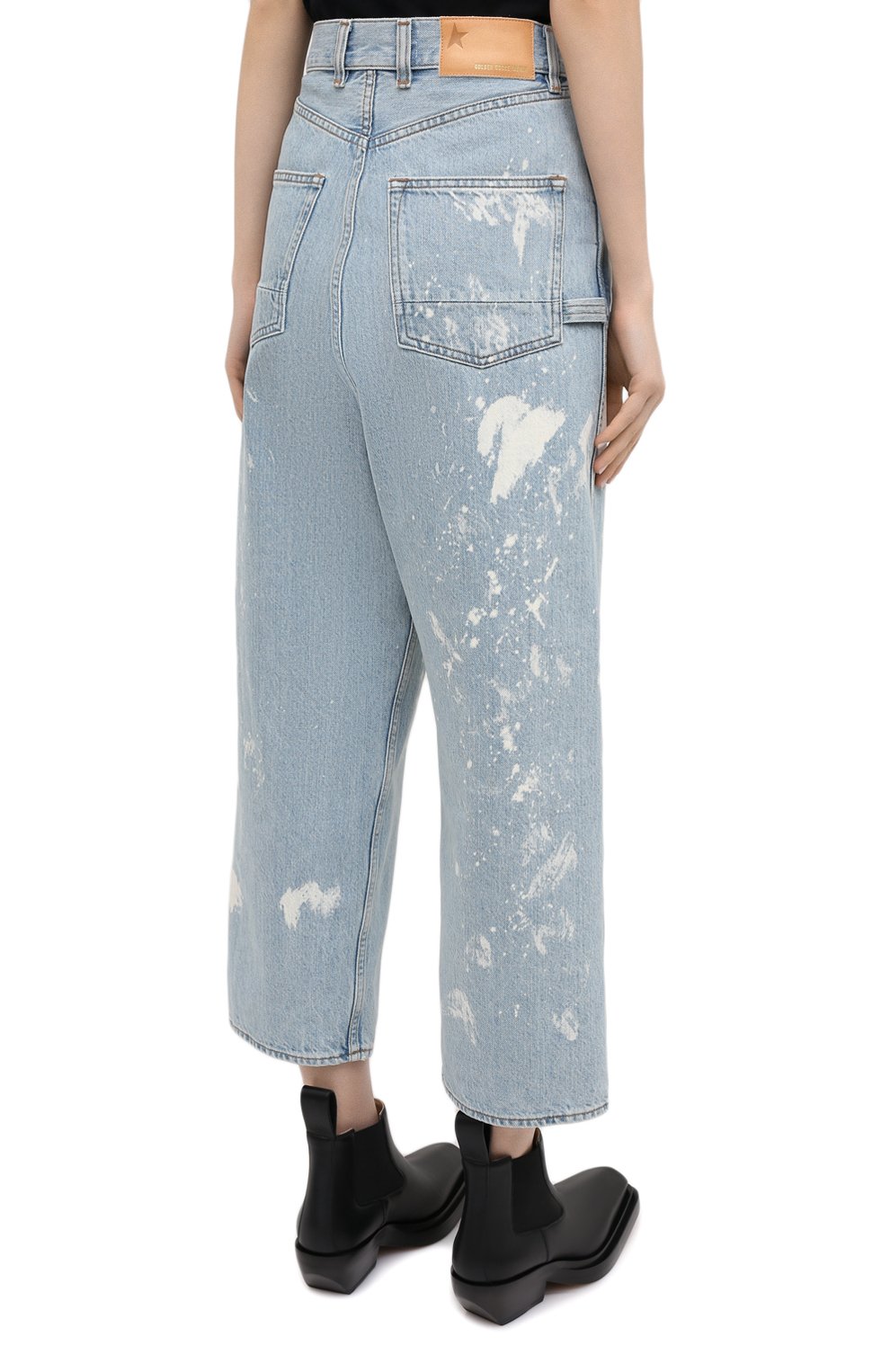 Джинсы GOLDEN GOOSE DELUXE BRAND голубого цвета по цене 33650 руб., арт. GWP00107.P000416, фото 4 Джинсы GOLDEN GOOSE DELUXE BRAND, арт. GWP00107.P000416, фото 4