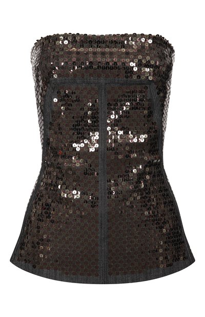 Женский топ с отделкой пайетками RICK OWENS, арт. RP01F6127/SRAKM3