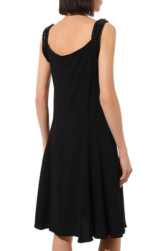 Платье с отделкой стразами Prada P32T3R-1K0M-F0002-161 Чёрный  P32T3R-1K0M-F0002-161 Фото 4