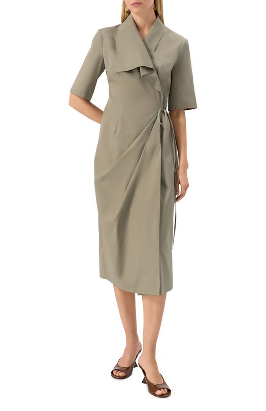 Хлопковое платье Dries Van Noten 251-011033-1374 Серый  251-011033-1374 Фото 3