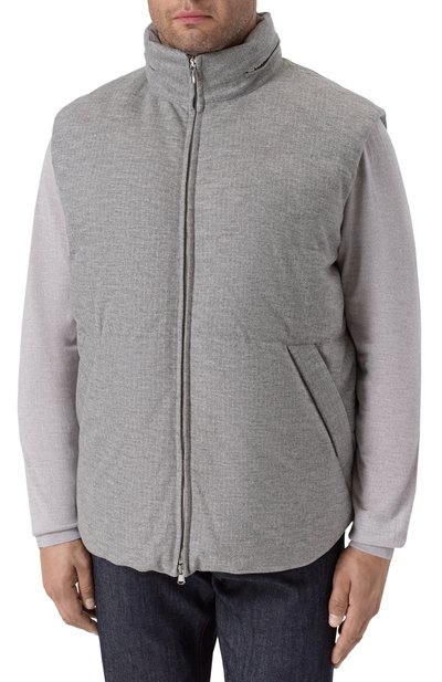 Шерстяной жилет CORTIGIANI серого цвета по цене 251000 руб., арт. 3AG609, фото 3 Шерстяной жилет CORTIGIANI, арт. 3AG609, фото 3