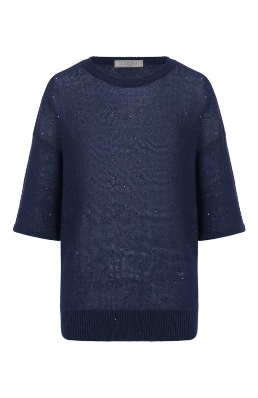 Пуловер изо льна и хлопка Antonelli Firenze 41798Q/01625 Синий 41798Q/01625