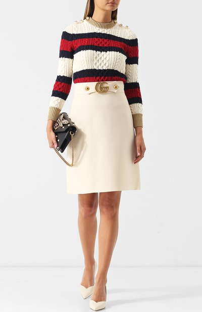 Шерстяной пуловер с металлизированной нитью и де коративными пуговицами GUCCI, арт. 434363/X5D24, фото 2