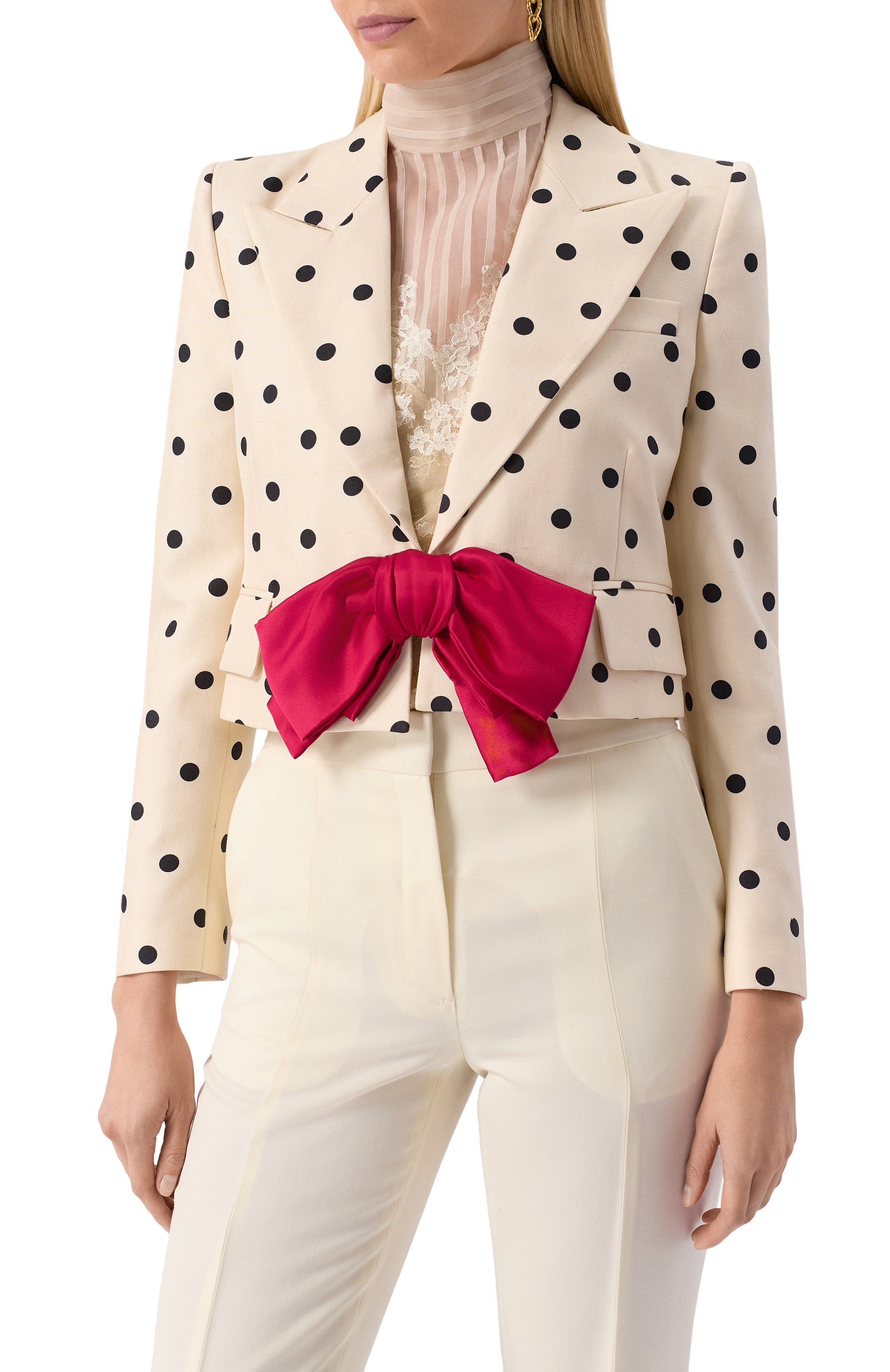 Шелковый жакет VALENTINO, арт. 6B0CE466/9AF, фото 3